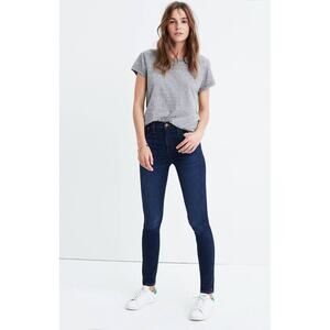 Madewell 9" High Rise Skinny Jeans 26 Dark Wash Denim 5 Pocket